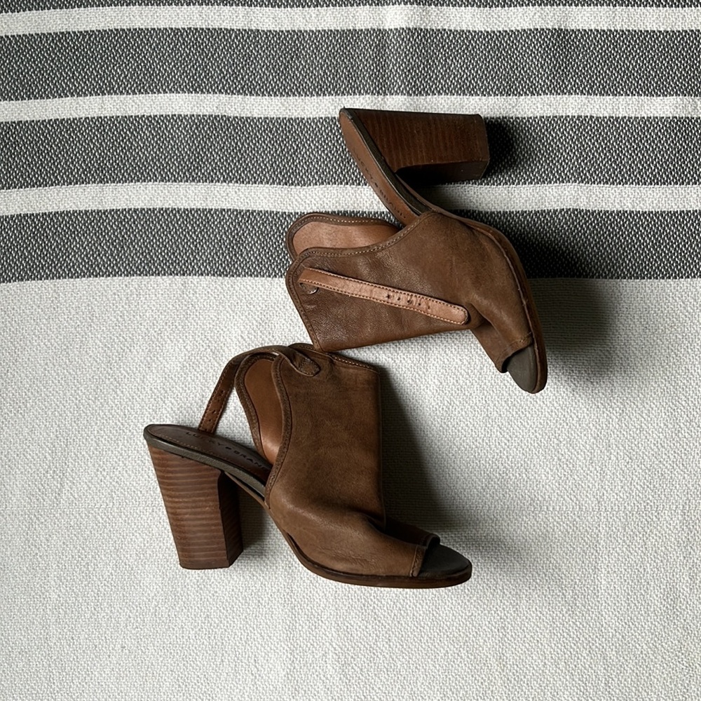 Lucky Brand Leather Wedge Sandals